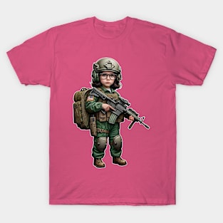 The Little Girl and a Toy Gun T-Shirt